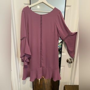 White House Black Market warm violet silk dress/tunic. New with tags.